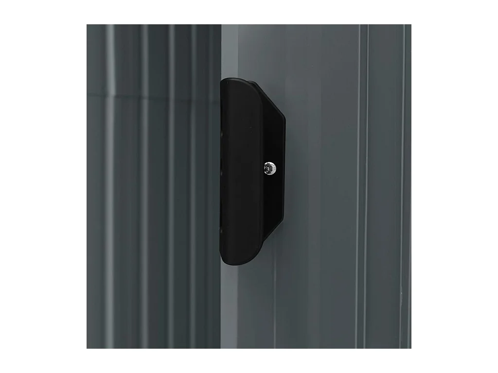 Rautalampi  Abri de jardin avec étagère Gris 205x130x183 cm Fer