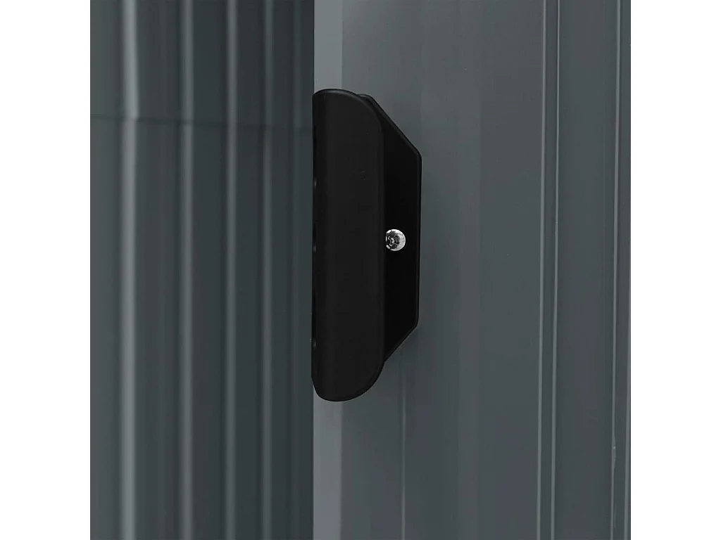 Rautalampi  Abri de jardin avec étagère Gris 205x130x183 cm Fer