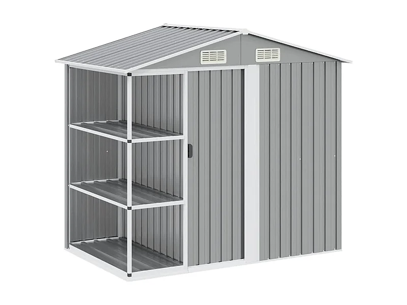 Rautalampi  Tuinschuur met rek 205x130x183 cm ijzer grijs