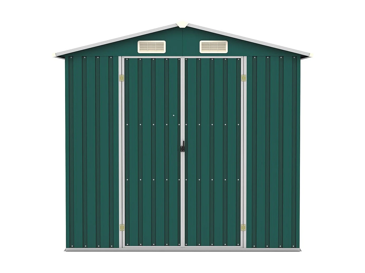 Iisakki  Abri de jardin Vert 205x129x183 cm Acier galvanisé