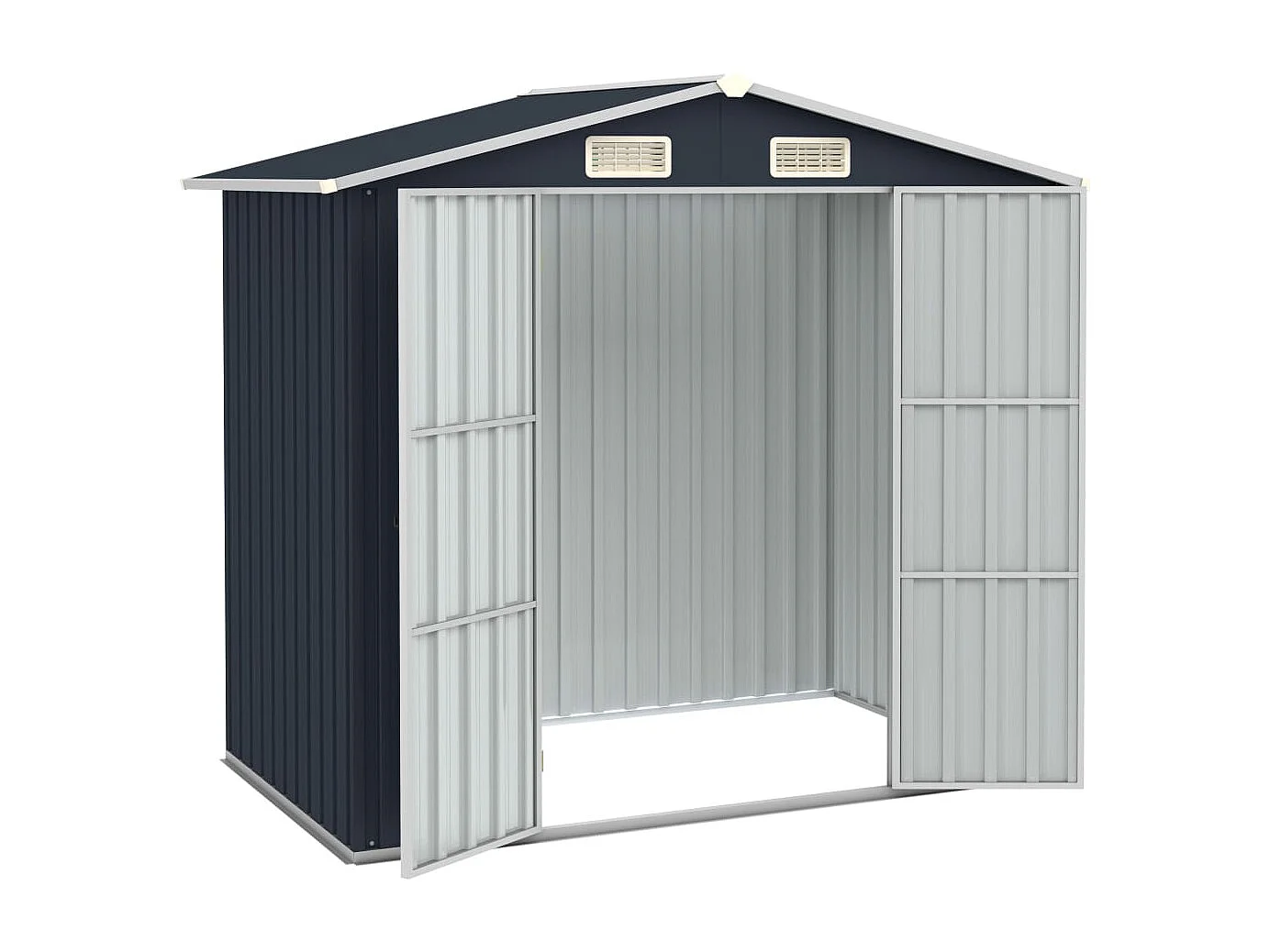 Iisakki  Abri de jardin Anthracite 205x129x183 cm Acier galvanisé