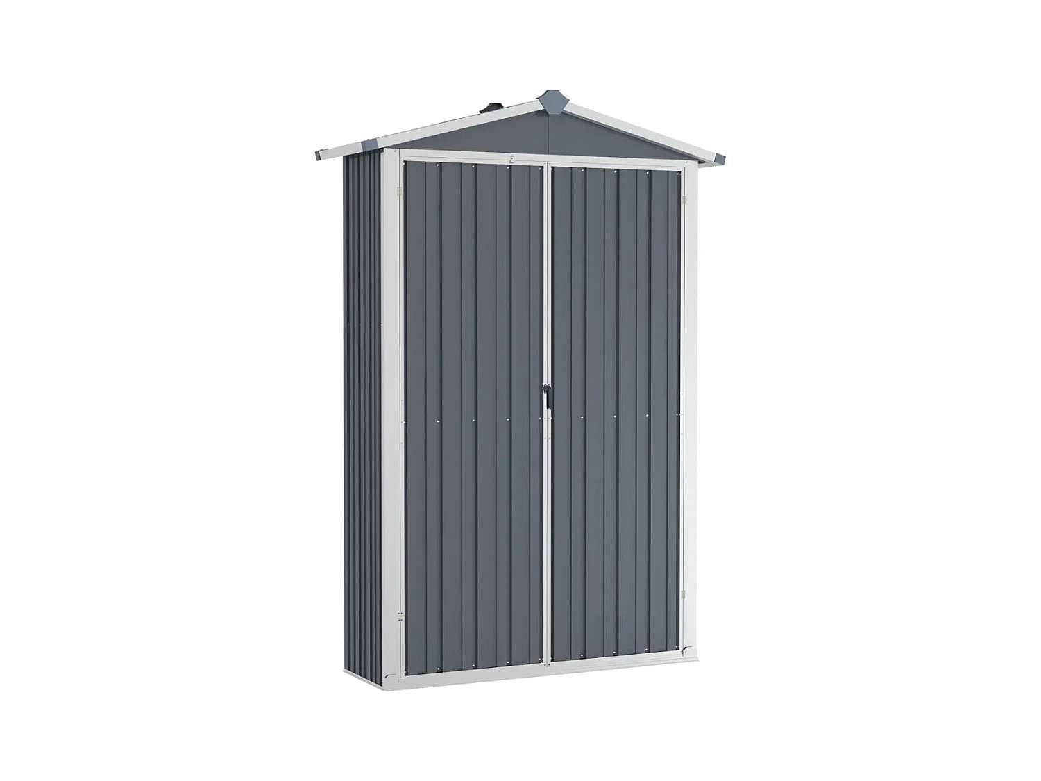 Orvault  Tuinschuur 116x45x175 cm gegalvaniseerd staal grijs