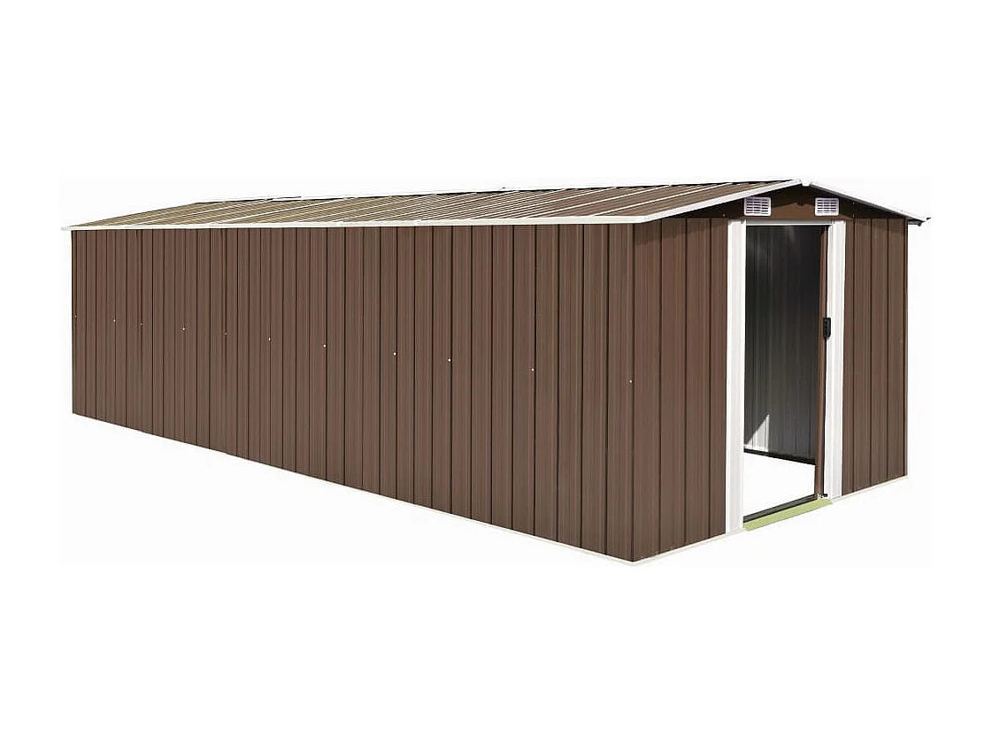 Zulema  Abri de jardin 257x580x181 cm Métal Marron