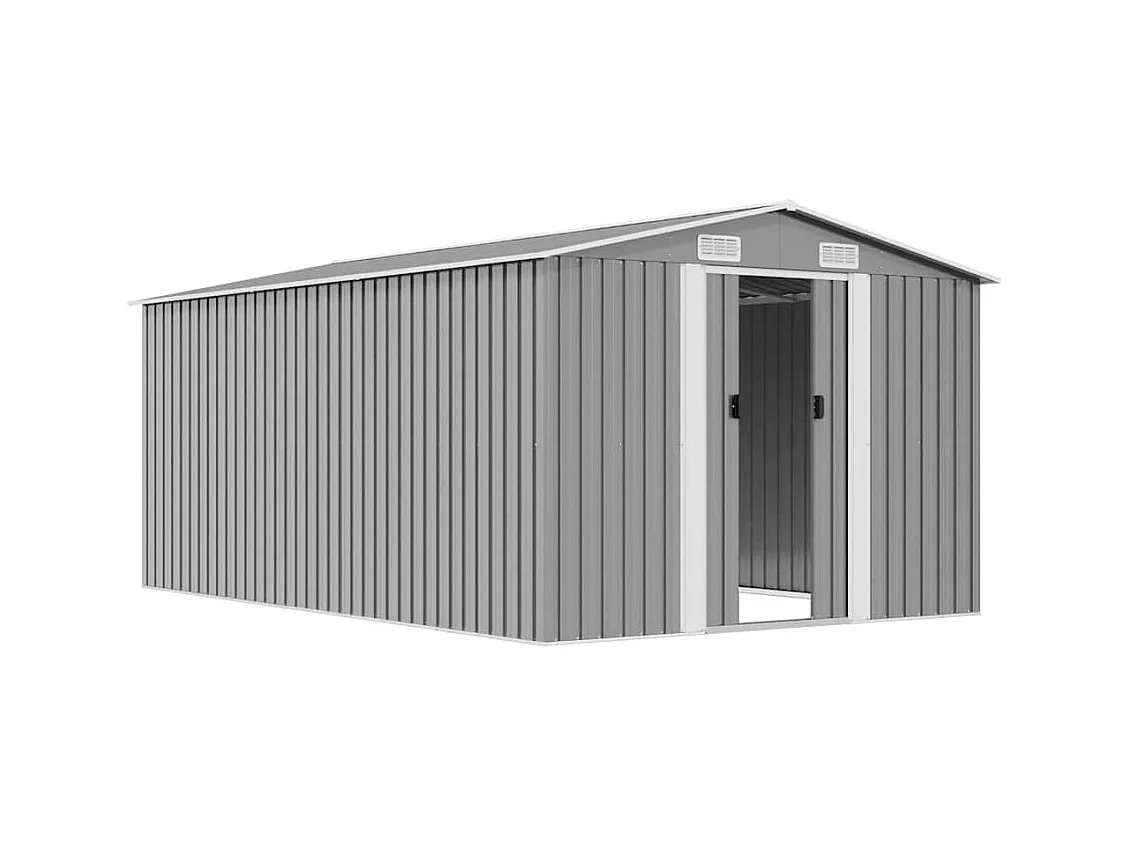 Zulema  Abri de jardin 257x392x181 cm Métal Gris