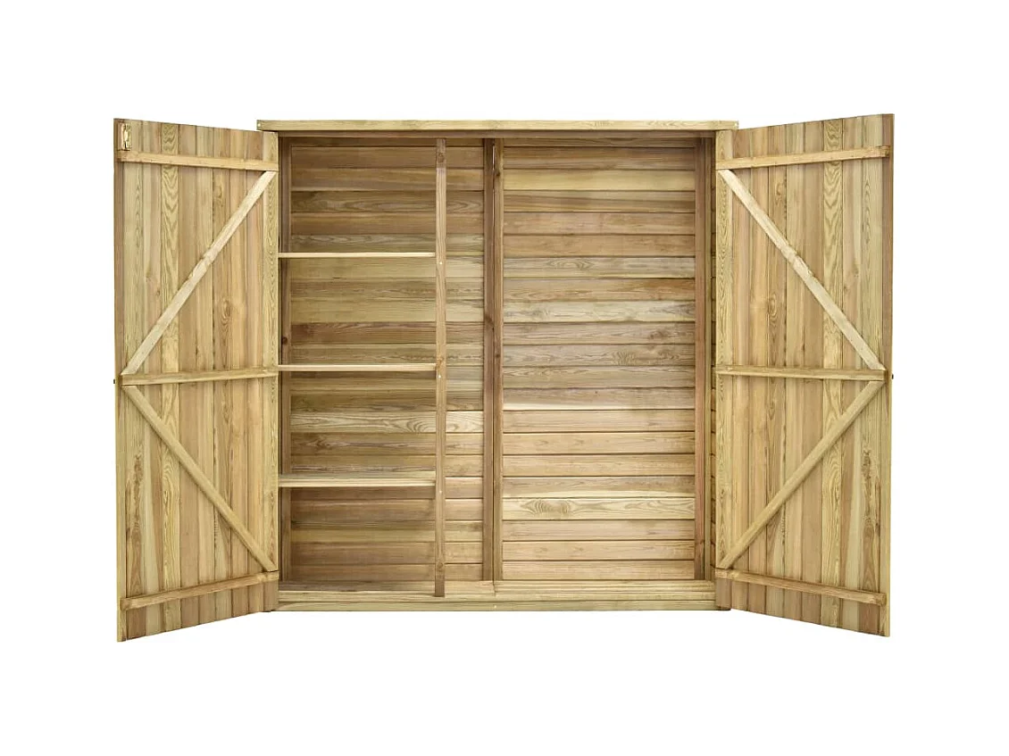 Arja  Abri à outils de jardin 163x50x171 cm Pinède imprégnée