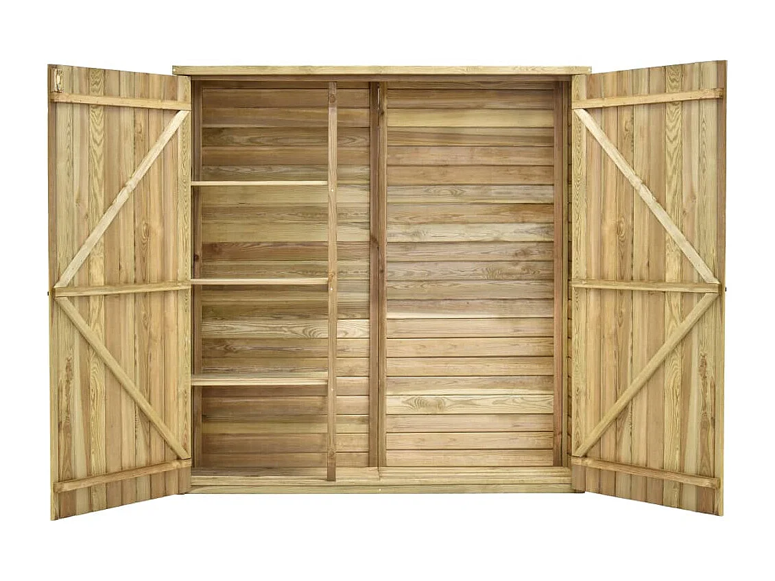 Arja  Abri à outils de jardin 163x50x171 cm Pinède imprégnée