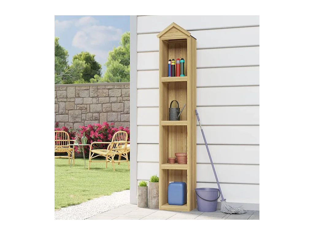 Timothée-Philippe  Abri à outils de jardin 40x33x222 cm Bois de pin imprégné