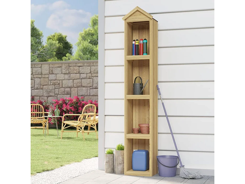 Timothée-Philippe  Abri à outils de jardin 40x33x222 cm Bois de pin imprégné