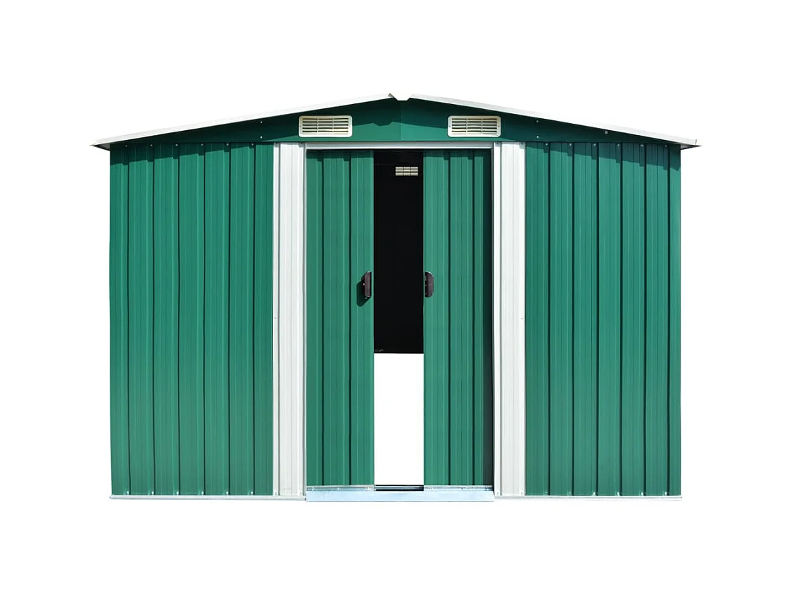 Zulema  Tuinschuur 257x489x181 cm metaal groen