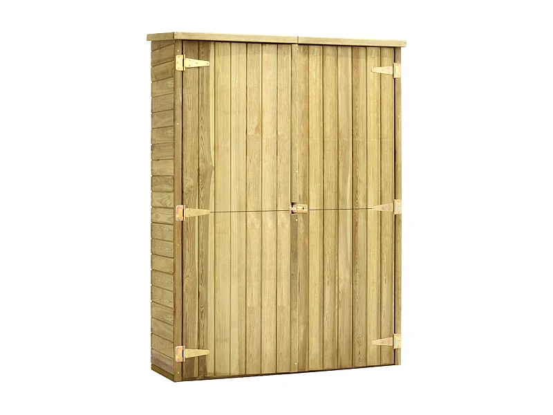 Arja  Abri à outils de jardin 123x50x171 cm Pinède imprégnée
