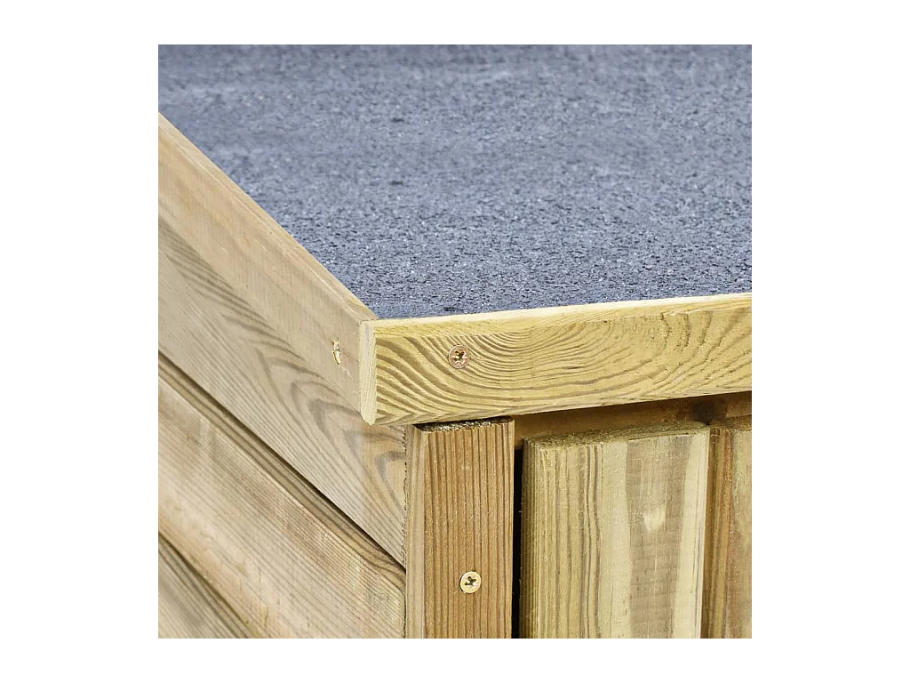 Arja  Abri à outils de jardin 123x50x171 cm Pinède imprégnée