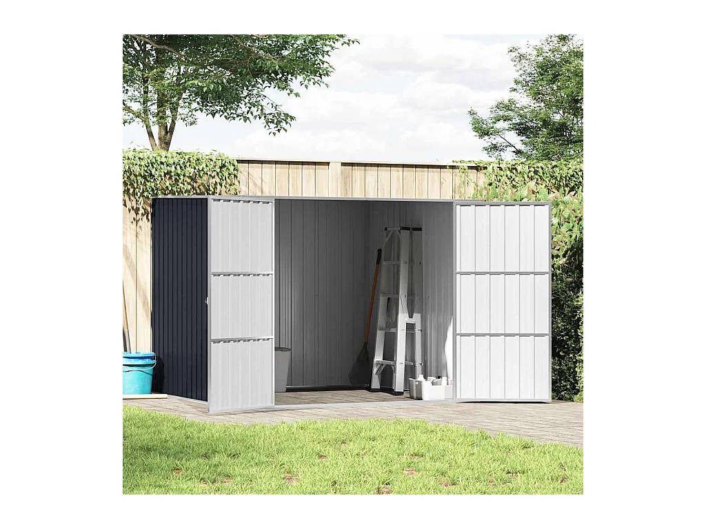 Alum Creek  Abri de jardin Anthracite 195x198x159 cm Acier galvanisé