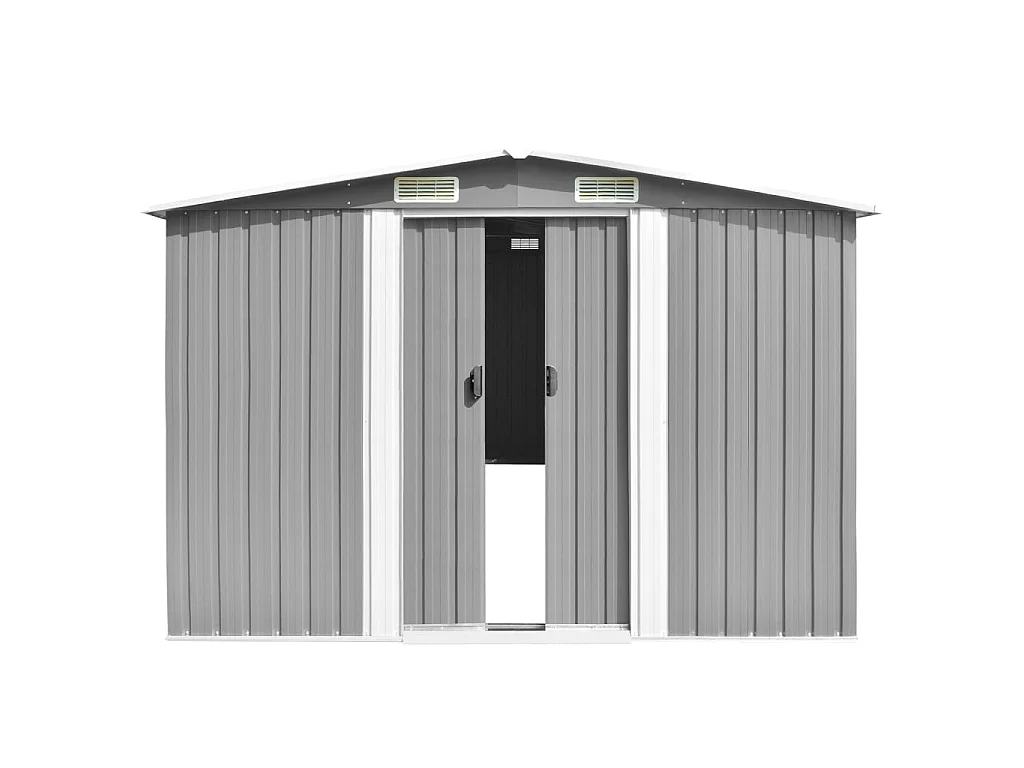 Zulema  Abri de jardin 257x489x181 cm Métal Gris