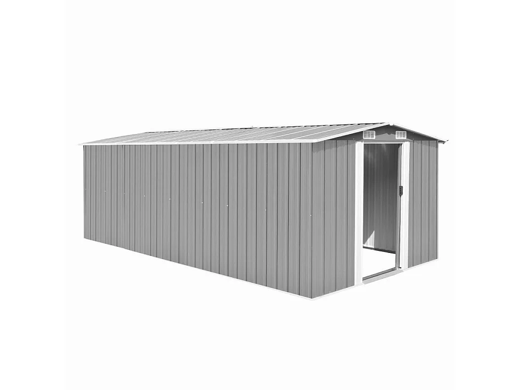 Zulema  Abri de jardin 257x489x181 cm Métal Gris