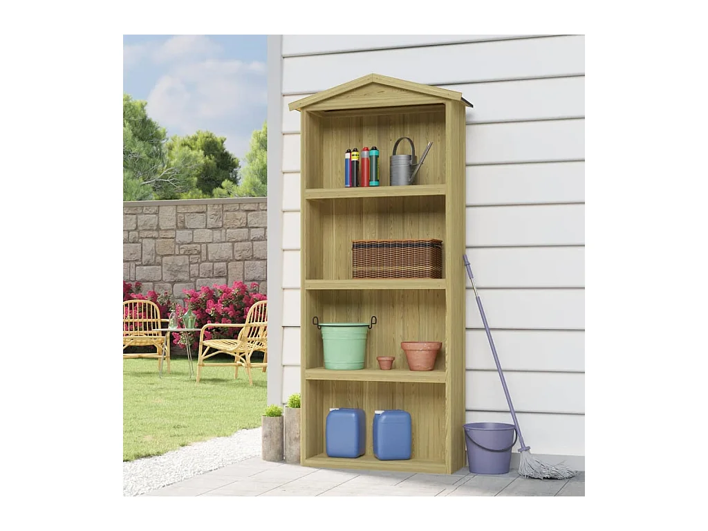 Timothée-Philippe  Abri à outils de jardin 87x33x222 cm Bois de pin imprégné