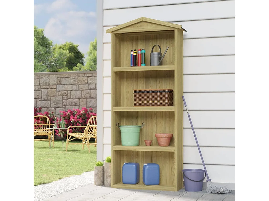 Timothée-Philippe  Abri à outils de jardin 87x33x222 cm Bois de pin imprégné