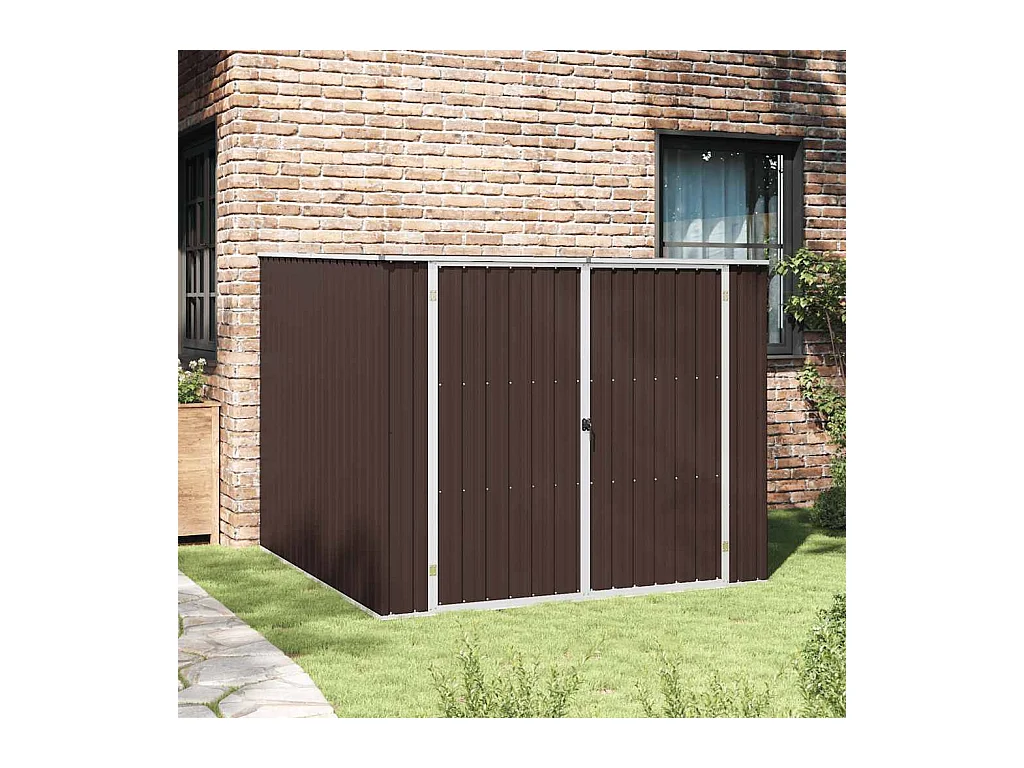 Alum Creek  Abri de jardin Marrron 195x198x159 cm Acier galvanisé