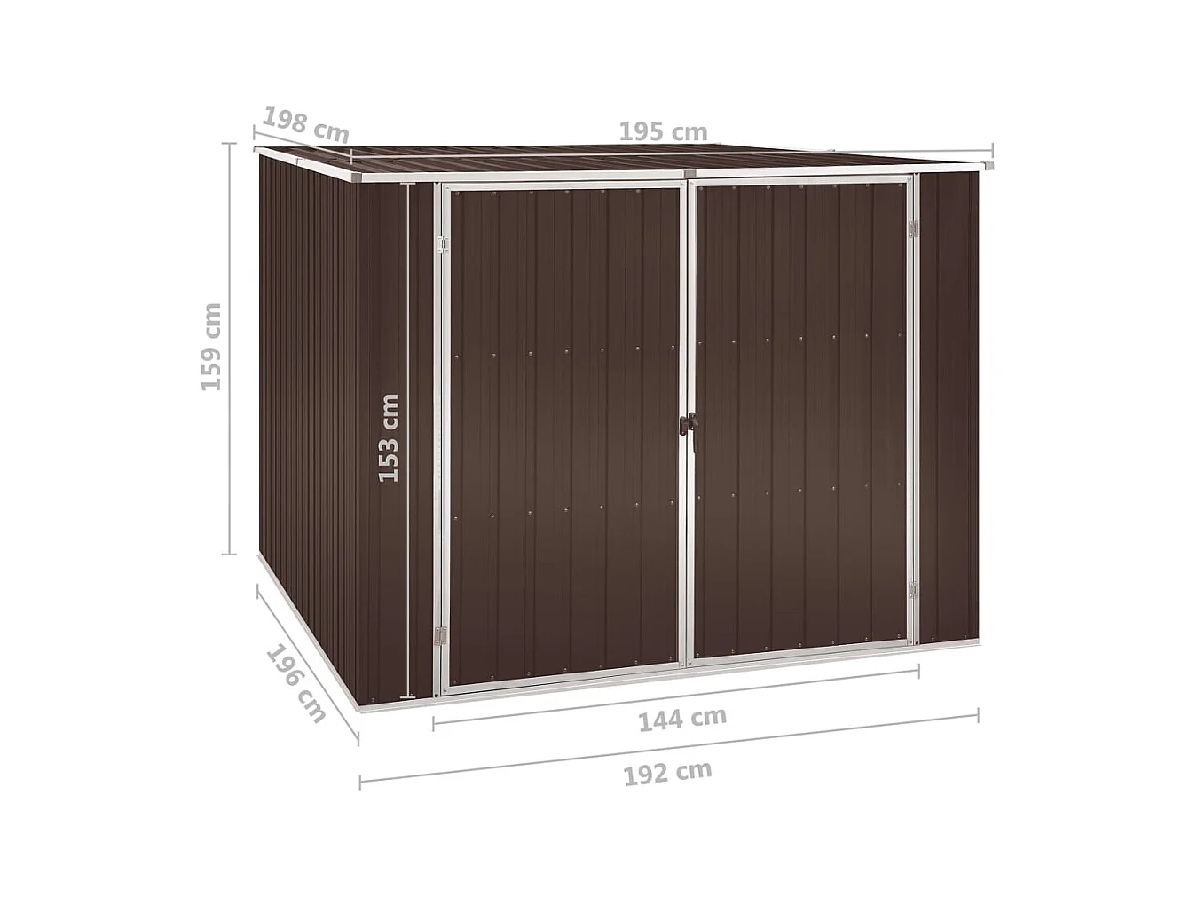 Alum Creek  Abri de jardin Marrron 195x198x159 cm Acier galvanisé
