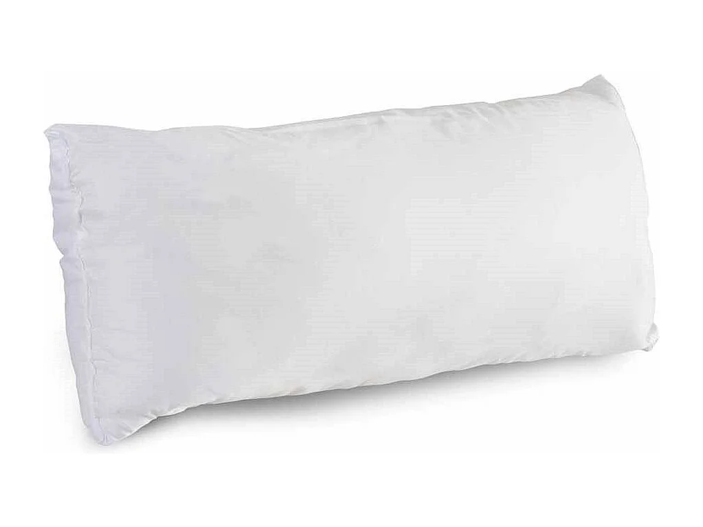 Almohada de 75x40 con núcleo de fibra de poliéster y funda exterior en color blanco Fibra