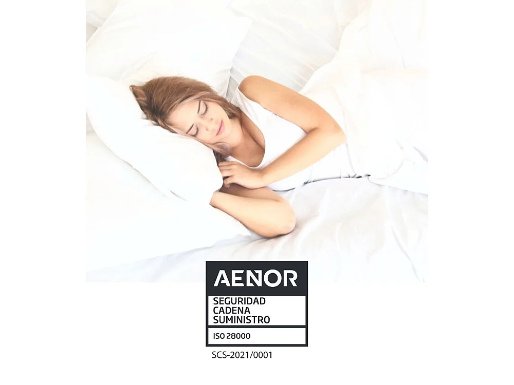 Sábana bajera de 90x190-200 cm de algodón impermeable y transpirable en color blanco Luna