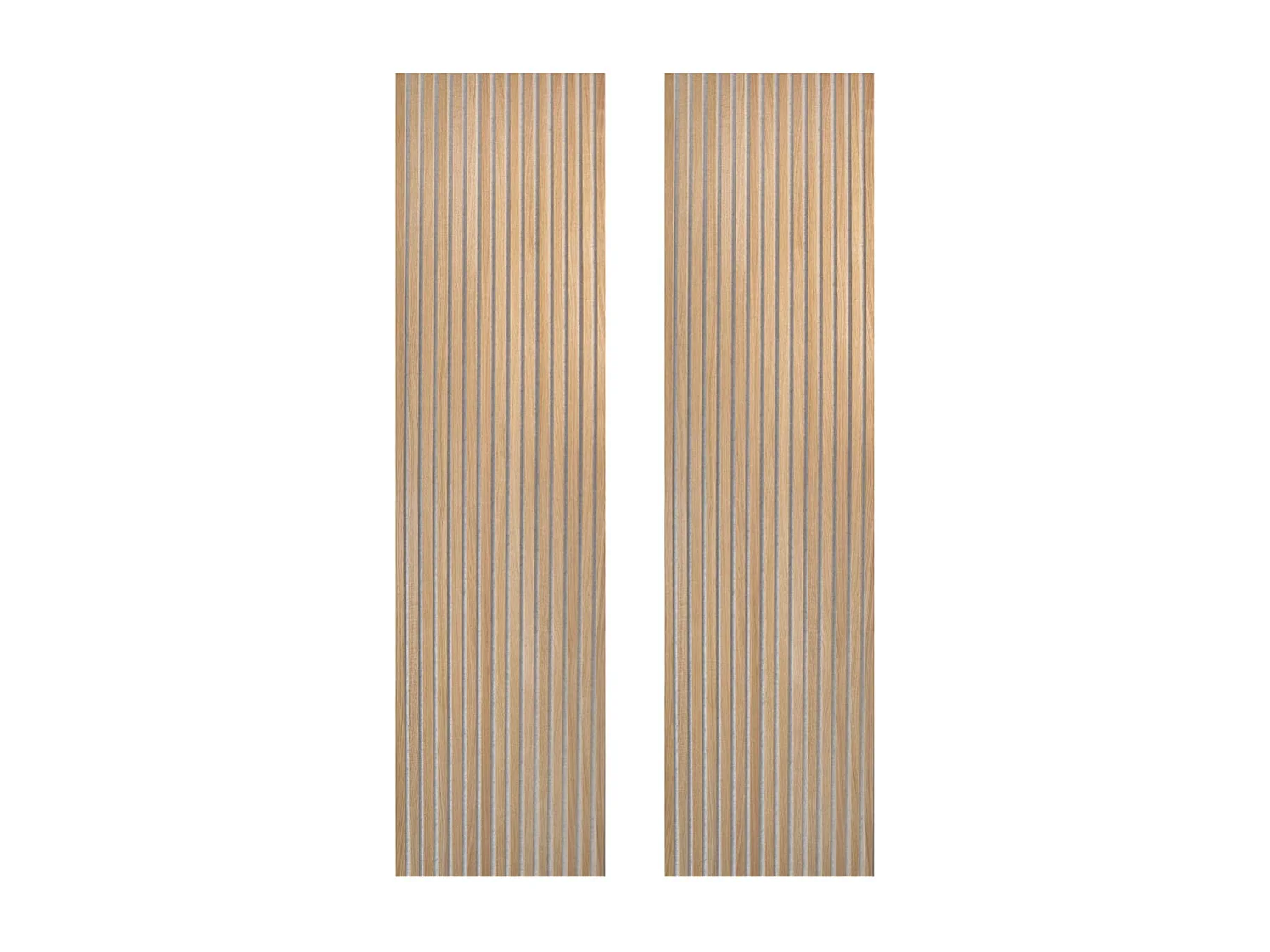 Pack de 2 paneles acústicos de 60x240x2,2 cm de MDF y PET para reducir el eco beige Deco