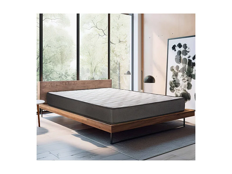 Colchón viscoelástico de 135x190x15 cm con núcleo de densidad de 30 kg en blanco Toc 15