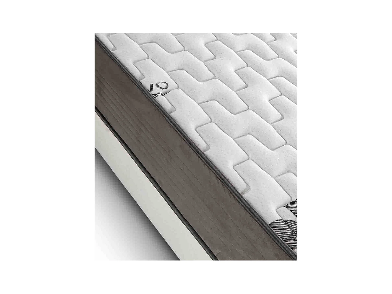 Colchón de 135x190x25 cm con espuma HR y lámina de 4 cm con tejido suave Visco Carbono