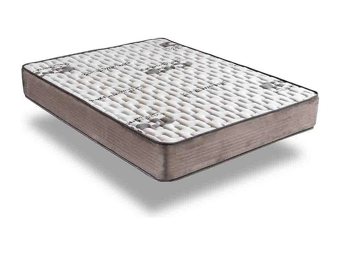 Colchón de 135x190x25 cm con espuma HR y lámina de 4 cm con tejido suave Visco Carbono