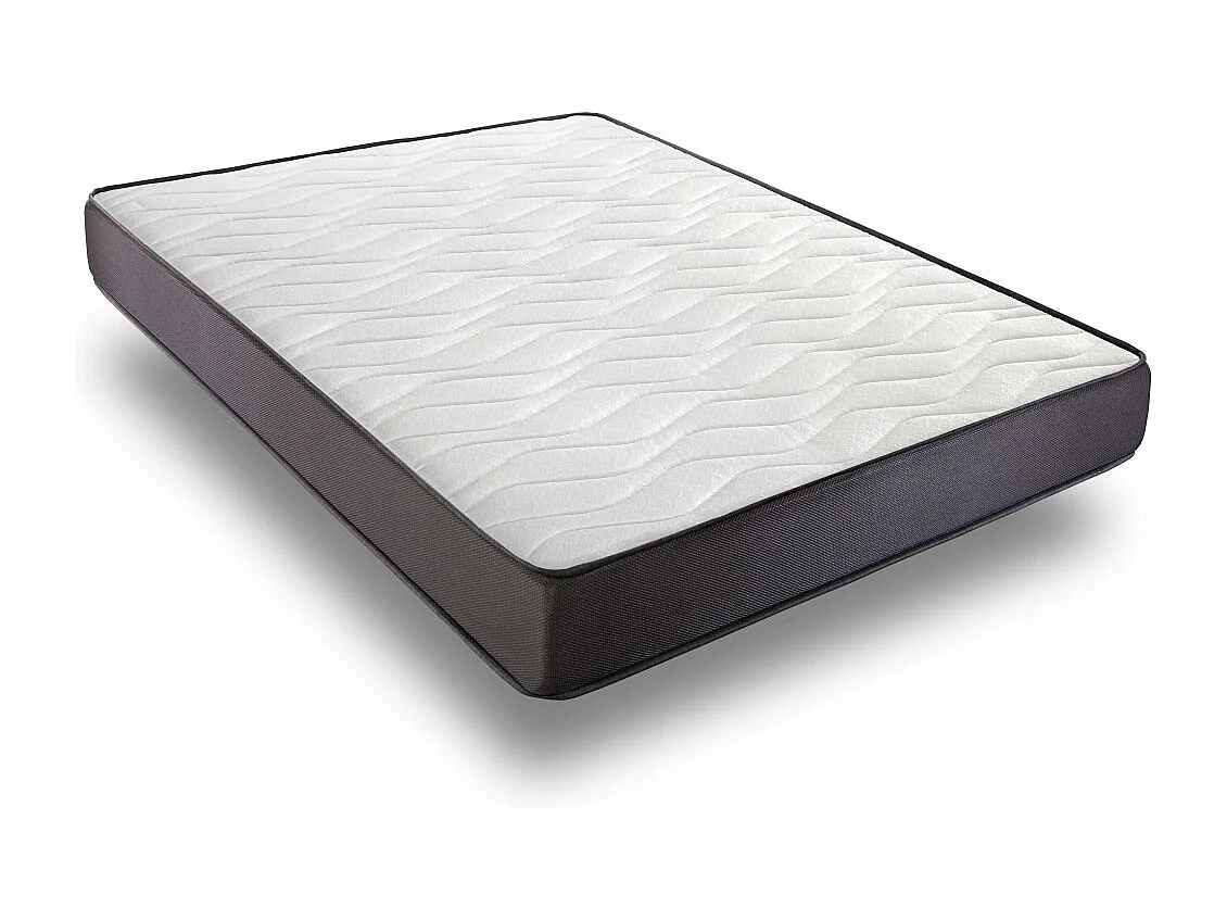 Colchón viscoelástico de 150x190x15 cm con núcleo de densidad de 30 kg en blanco Toc 15