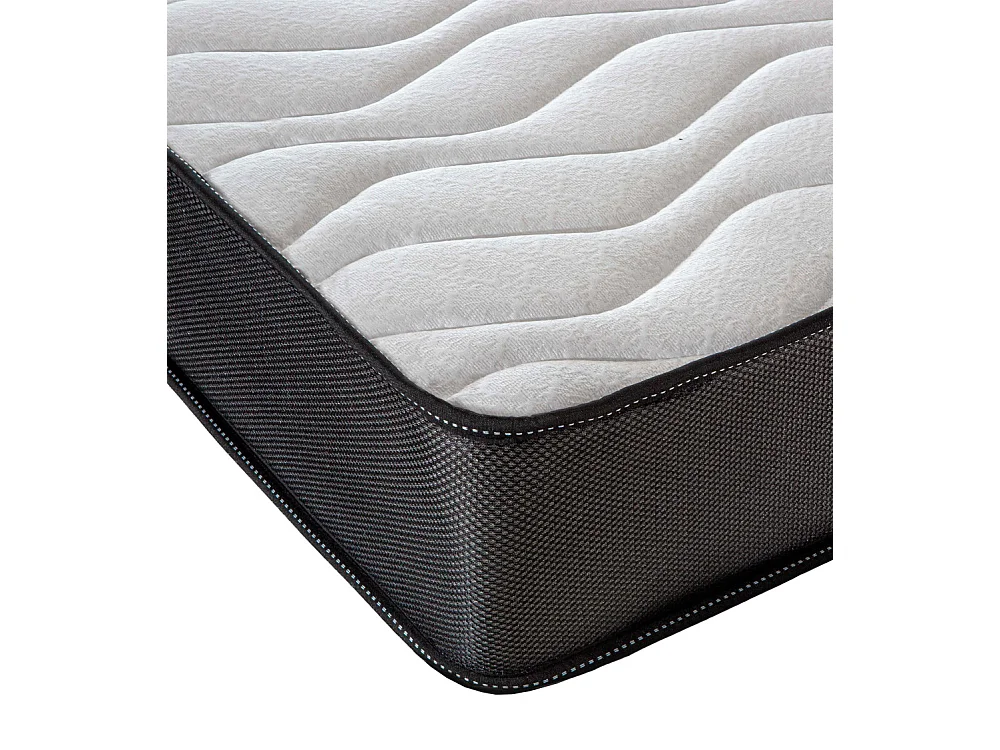 Colchón viscoelástico de 150x190x15 cm con núcleo de densidad de 30 kg en blanco Toc 15