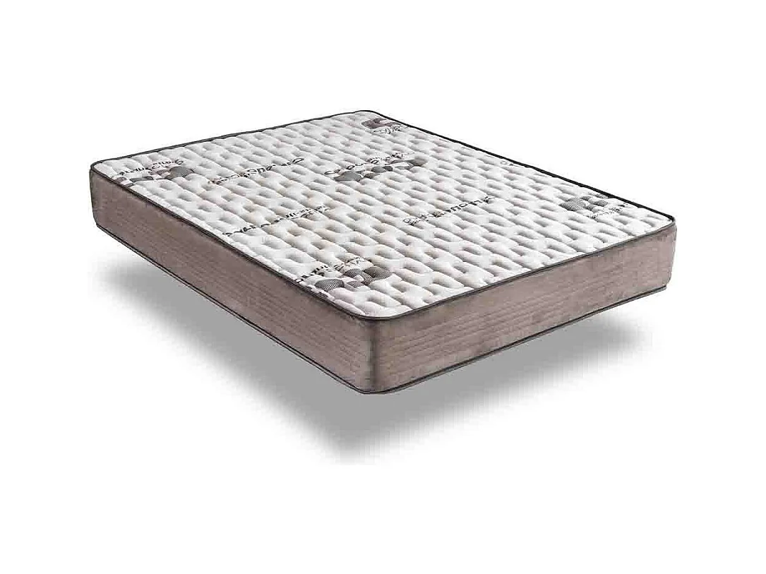 Colchón de 150x190x25 cm con espuma HR y lámina de 4 cm con tejido suave Visco Carbono