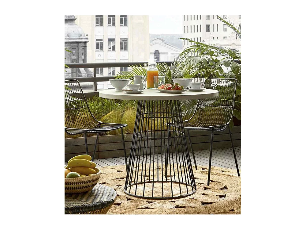 Alfombra redonda de 120x120x0,5 cm con fibras naturales de yute en color marrón Zoya