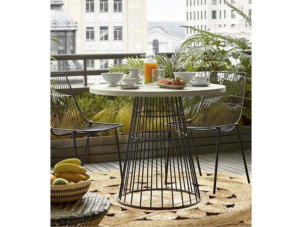 Alfombra redonda de 120x120x0,5 cm con fibras naturales de yute en color marrón Zoya