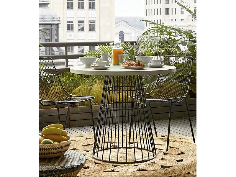 Alfombra redonda de 120x120x0,5 cm con fibras naturales de yute en color marrón Zoya