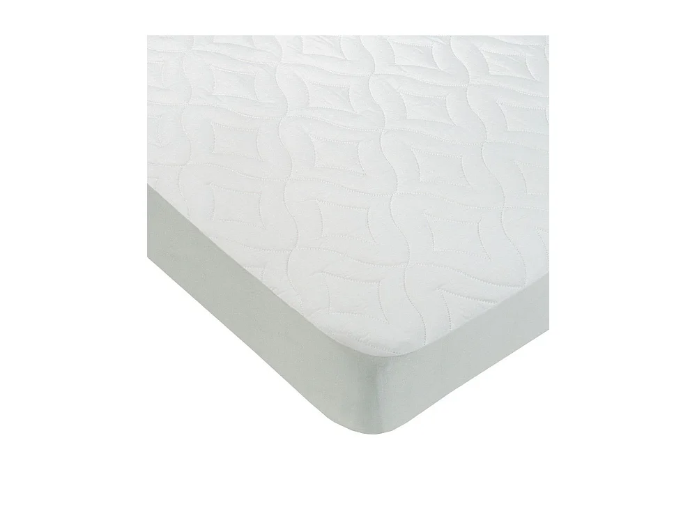 Cubrecolchón acolchado de 90x190-200x26 cm absorbente y transpirable en blanco Zafir