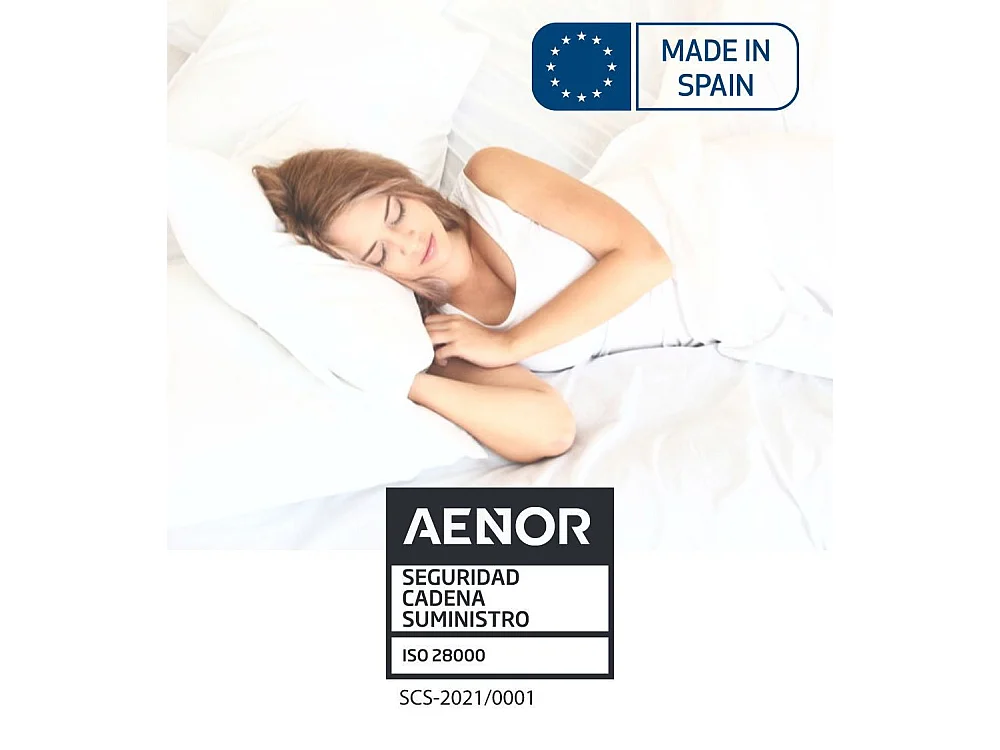 Cubrecolchón acolchado de 90x190-200x26 cm absorbente y transpirable en blanco Zafir