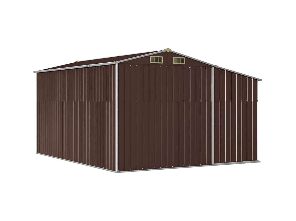 Lakeville  Abri de jardin marron 277x365,5x179 cm acier galvanisé