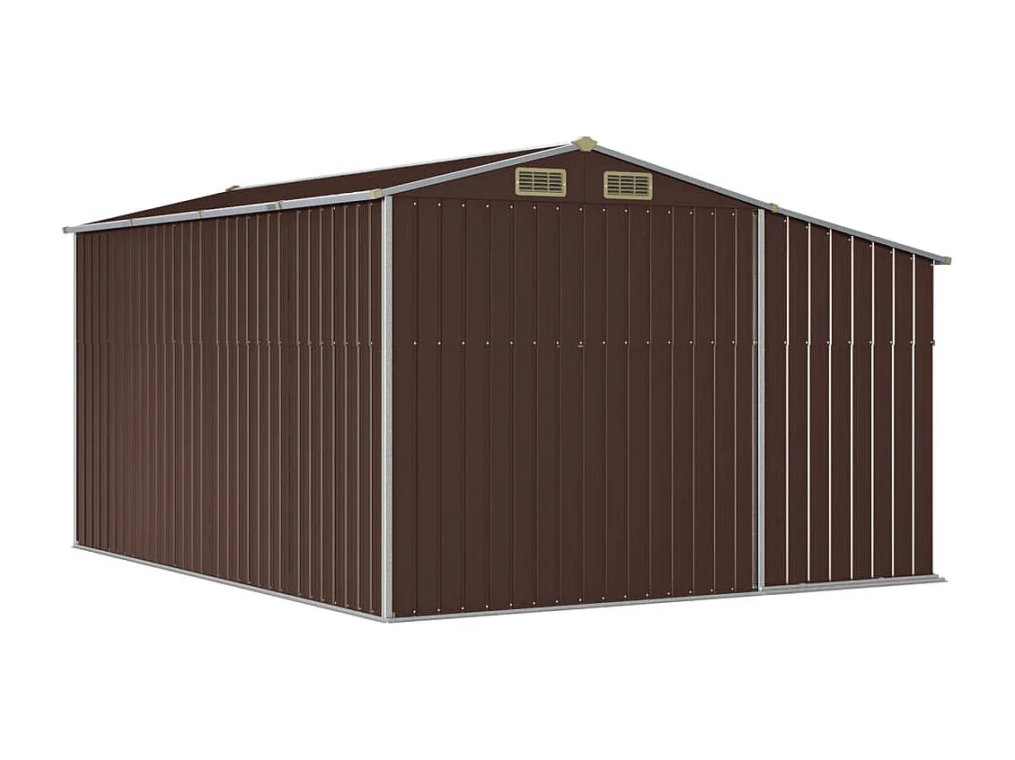 Lakeville  Abri de jardin marron 277x365,5x179 cm acier galvanisé