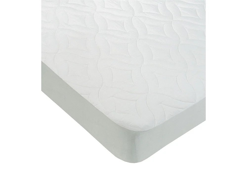 Cubrecolchón acolchado de 150x190-200x26 cm absorbente y transpirable en blanco Zafir