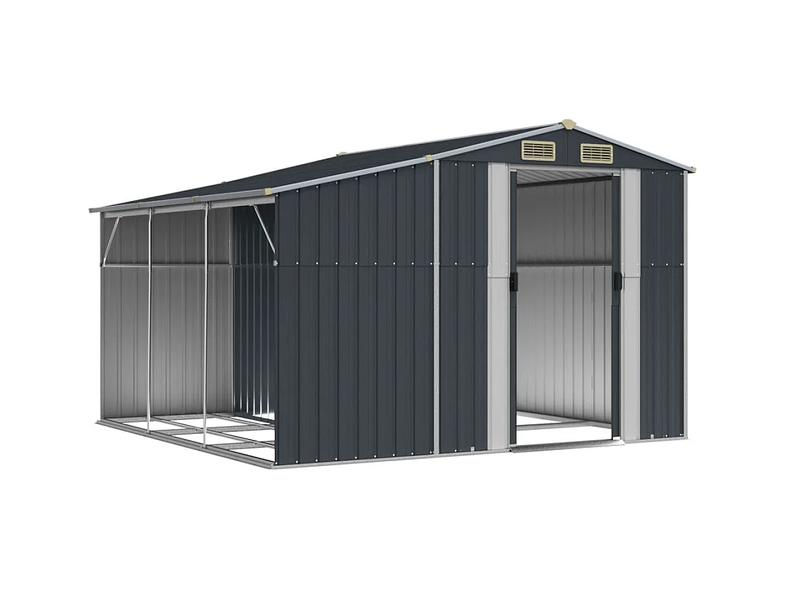Lakeville  Abri de jardin anthracite 277x279x179 cm acier galvanisé