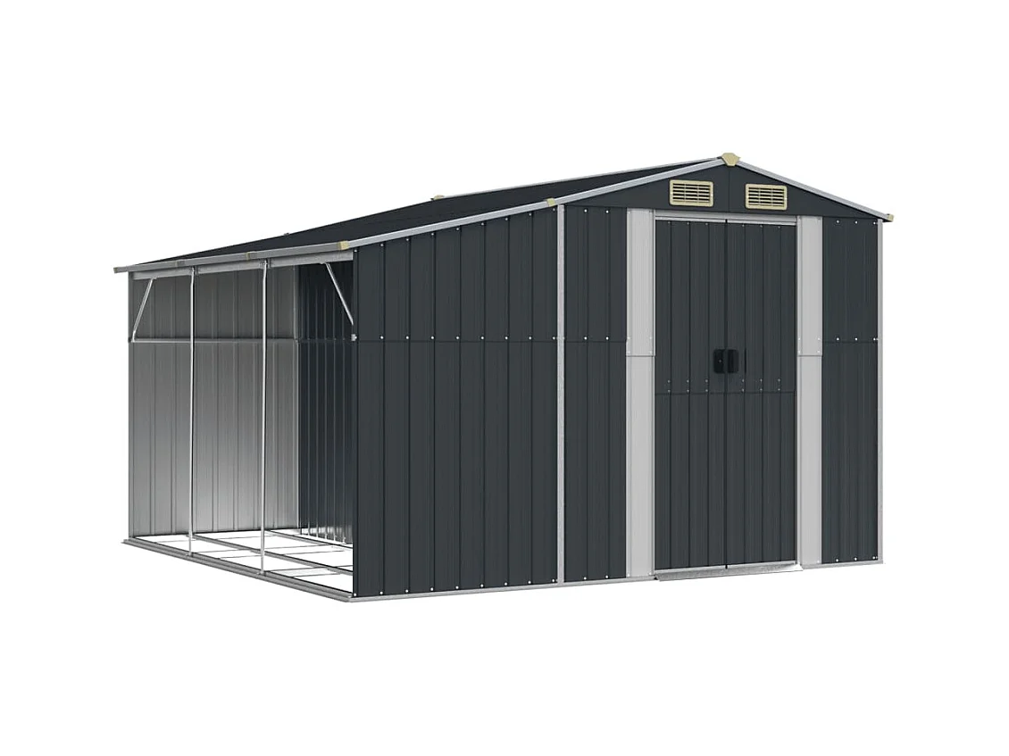 Lakeville  Tuinschuur 277x279x179 cm gegalvaniseerd staal antracietkleurig