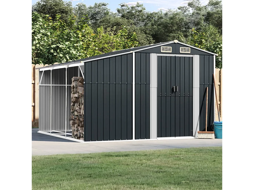 Lakeville  Abri de jardin anthracite 277x279x179 cm acier galvanisé