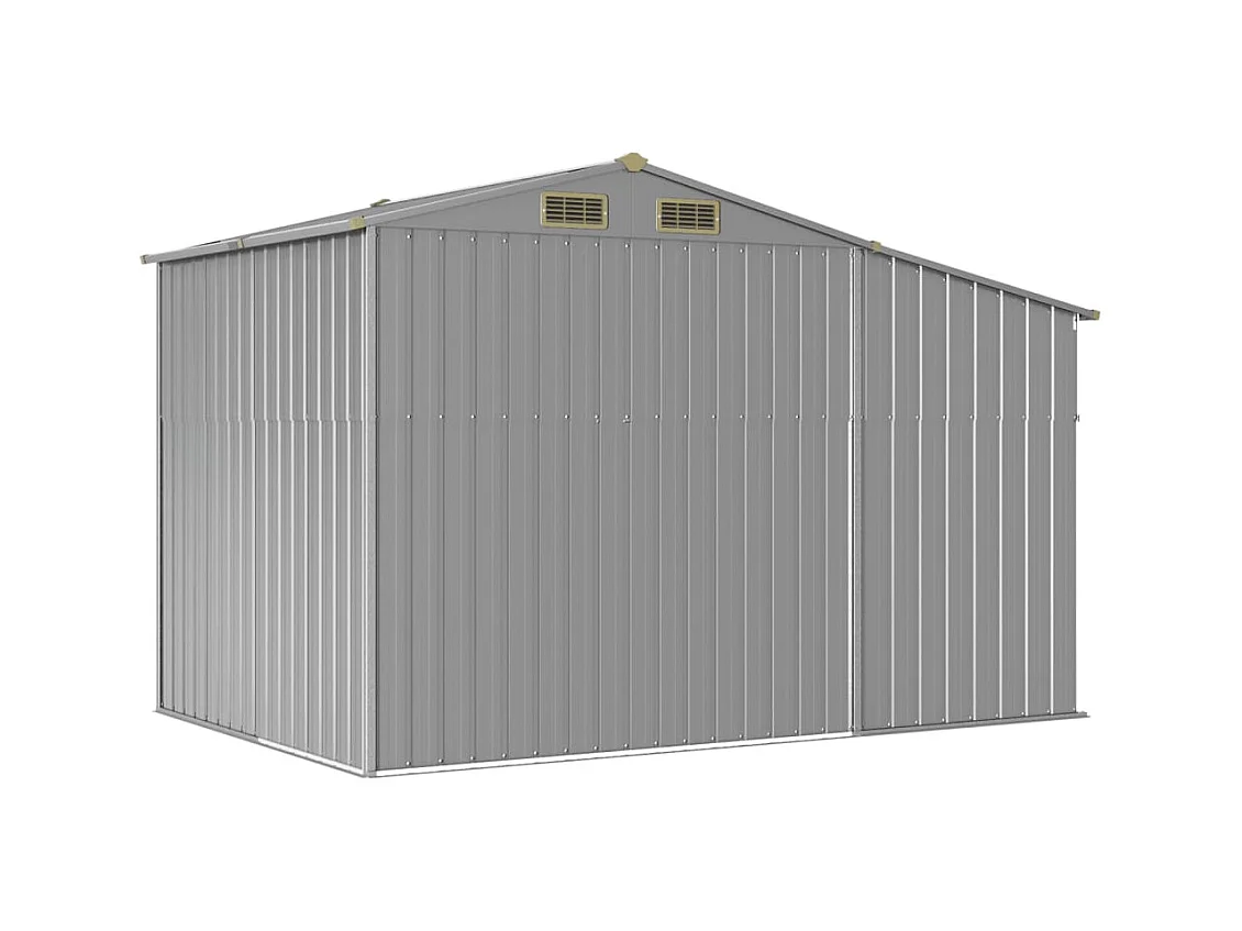 Lakeville  Abri de jardin gris 277x192,5x179 cm acier galvanisé