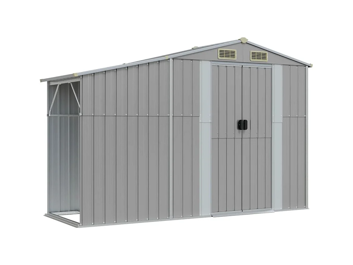 Lakeville  Abri de jardin gris 277x192,5x179 cm acier galvanisé