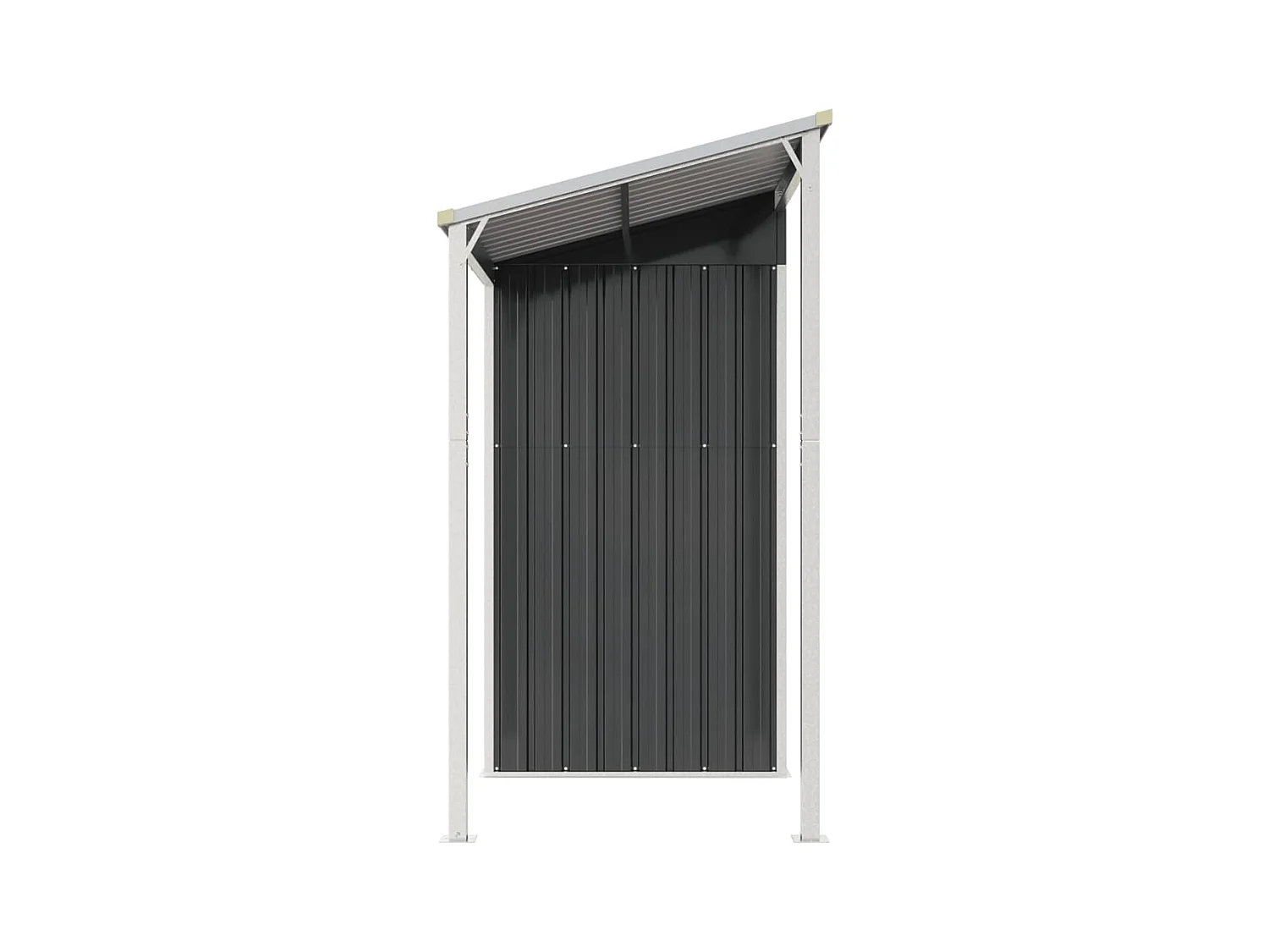 Klavs  Abri de jardin avec toit prolongé anthracite 277x107x181 cm