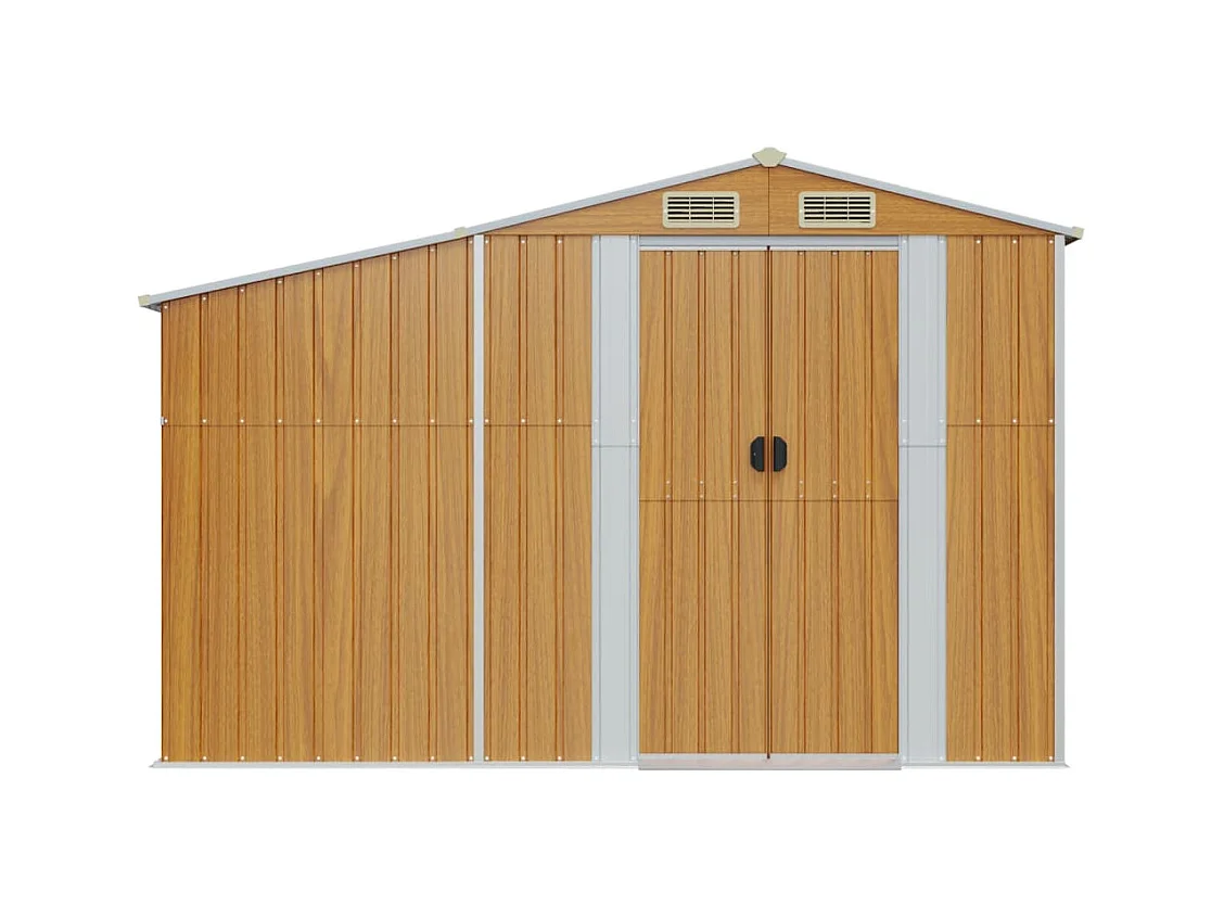 Lakeville  Abri de jardin marron 277x93x179 cm acier galvanisé