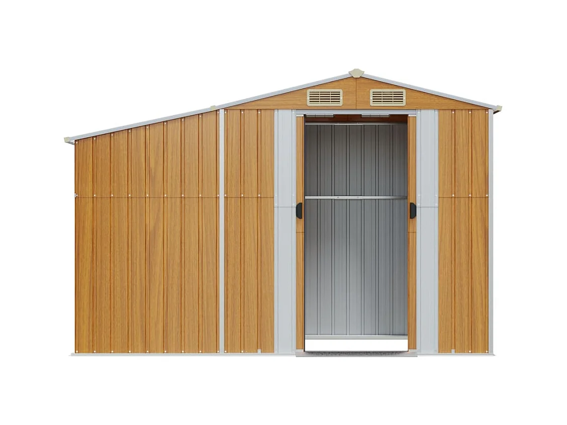 Lakeville  Abri de jardin marron 277x93x179 cm acier galvanisé