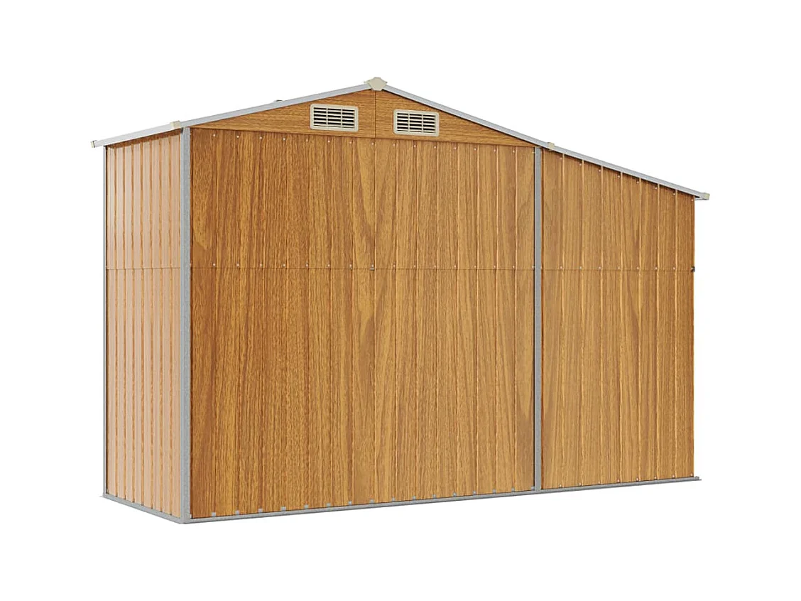 Lakeville  Abri de jardin marron 277x93x179 cm acier galvanisé