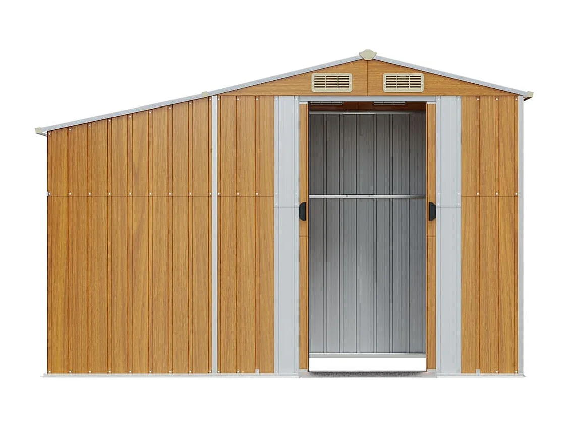 Lakeville  Abri de jardin marron 277x93x179 cm acier galvanisé