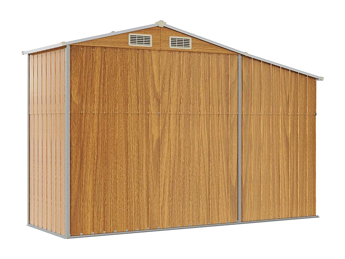Lakeville  Abri de jardin marron 277x93x179 cm acier galvanisé